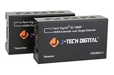 J-Tech Digital HDMI Extender By Single Cat 5E/6/7 Full Hd 1080P With Deep Color, EDID Copy, Dolby Digital/DTS